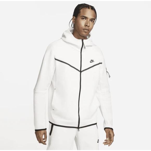 Nike Sportswear Tech Fleece Full Zip Men's Sz XXL Hoodie White CU4490-072 *READ* - Picture 10 of 13